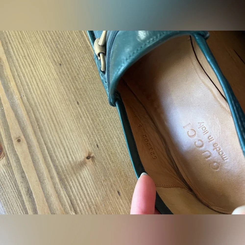 Gucci Horsebit 1953 Green Leather Loafers